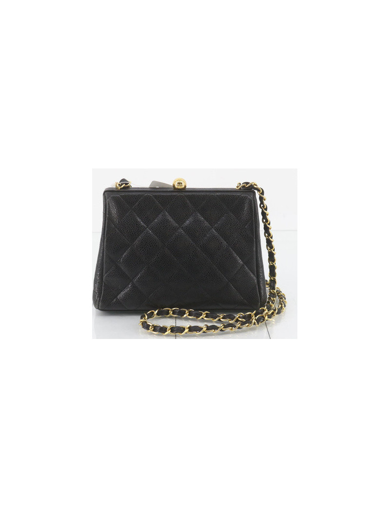 Mini sac CHANEL caviar noir