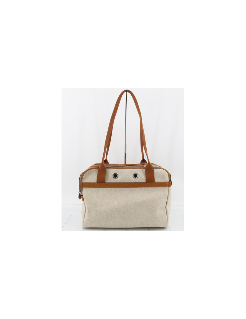 Cabas pour chien HERMES beige