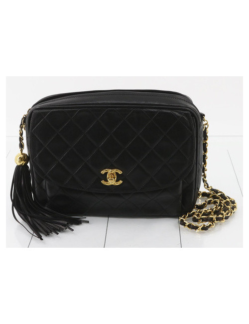 Sac Caméra CHANEL vintage CC métalssé