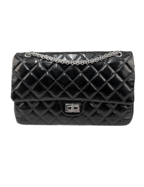 2.55 CHANEL verni cuir noir