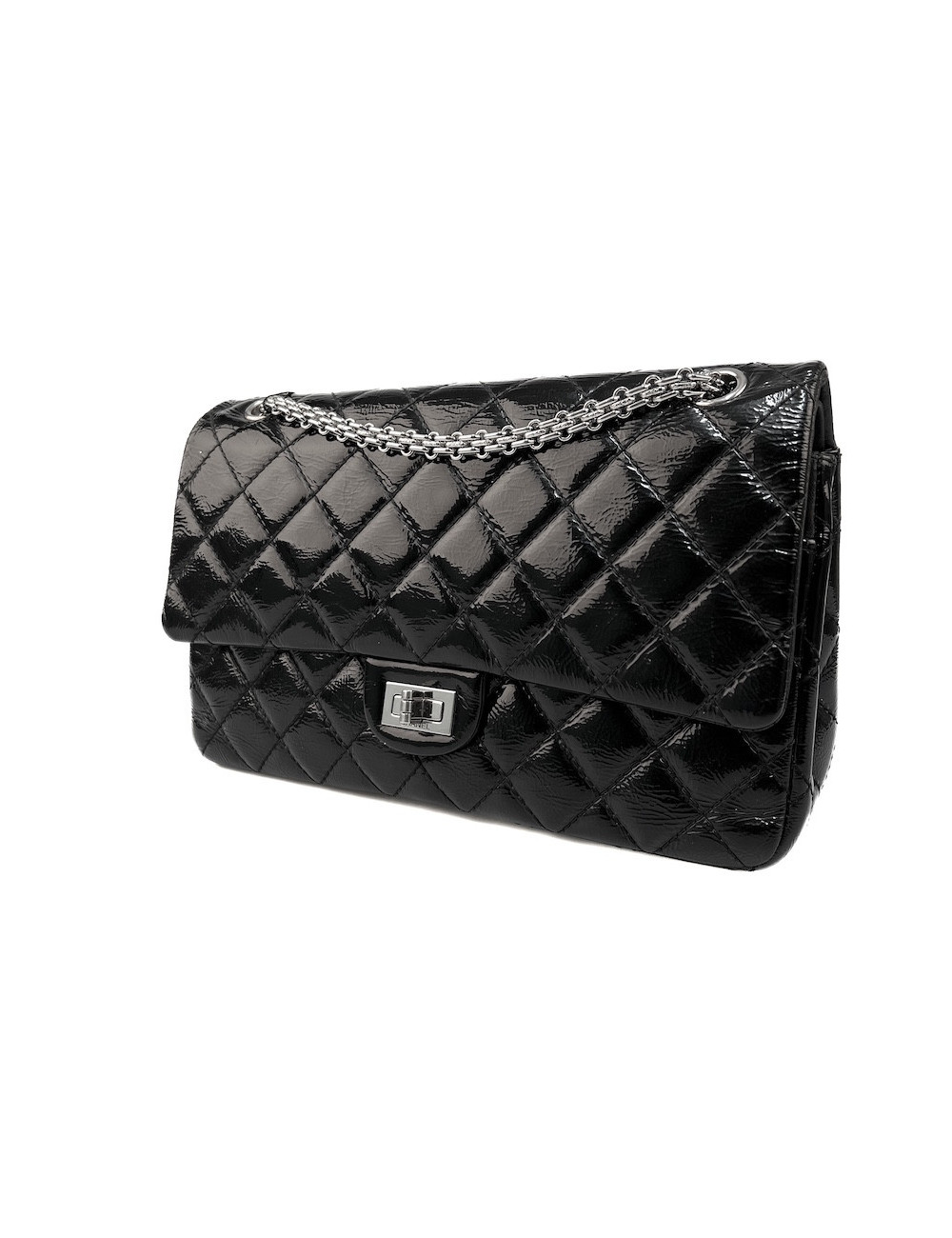 2.55 CHANEL verni cuir noir