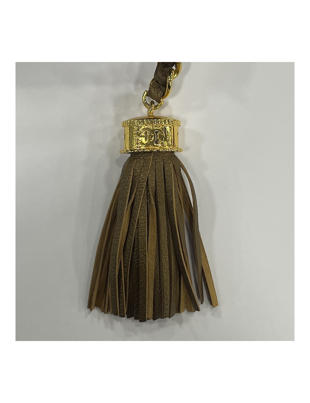 CHANEL evening clutch in golden brown moire sequins