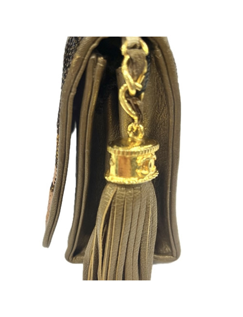 CHANEL evening clutch in golden brown moire sequins