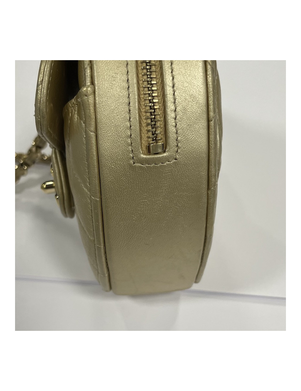 Mini sac coeur CHANEL doré