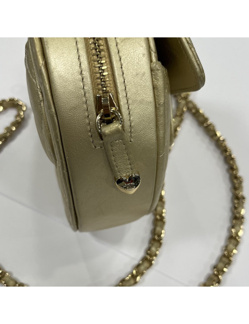 Mini sac coeur CHANEL doré