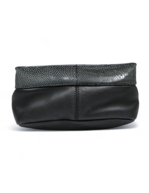 Sac FENDI Galuchat cuir noir