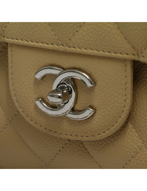 Jumbo CHANEL caviar beige