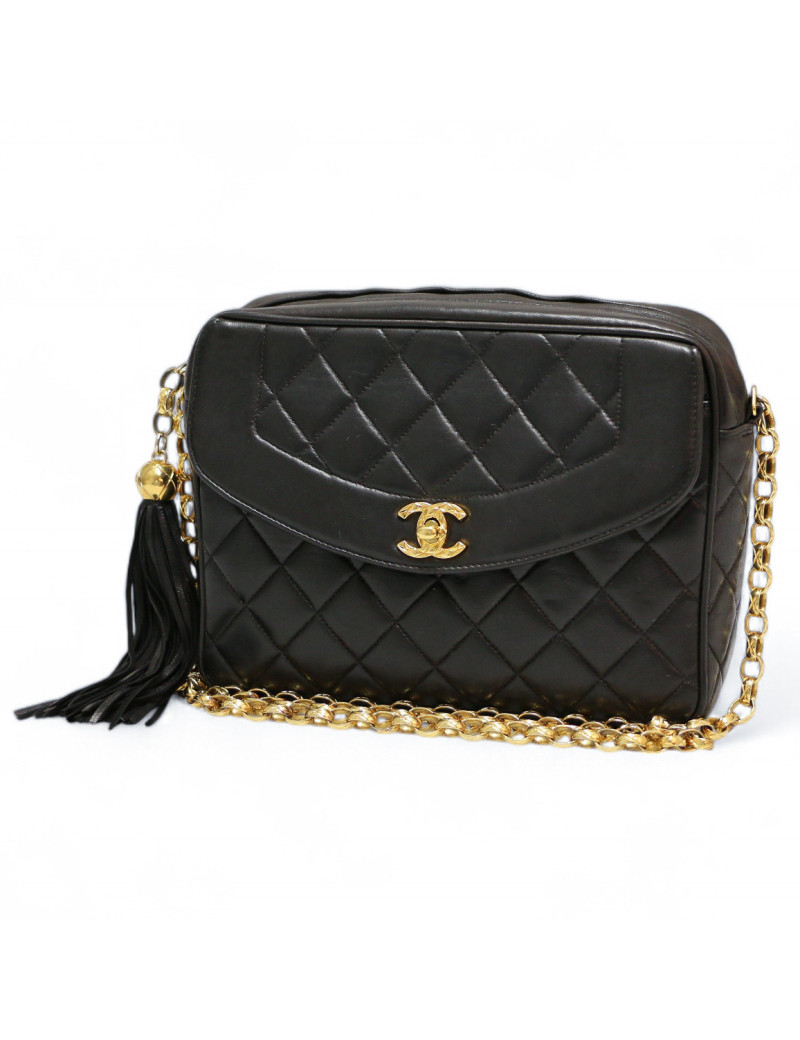 Sac caméra vintage CHANEL noir