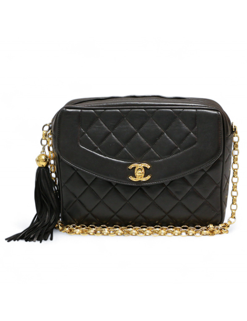 Sac caméra vintage CHANEL noir