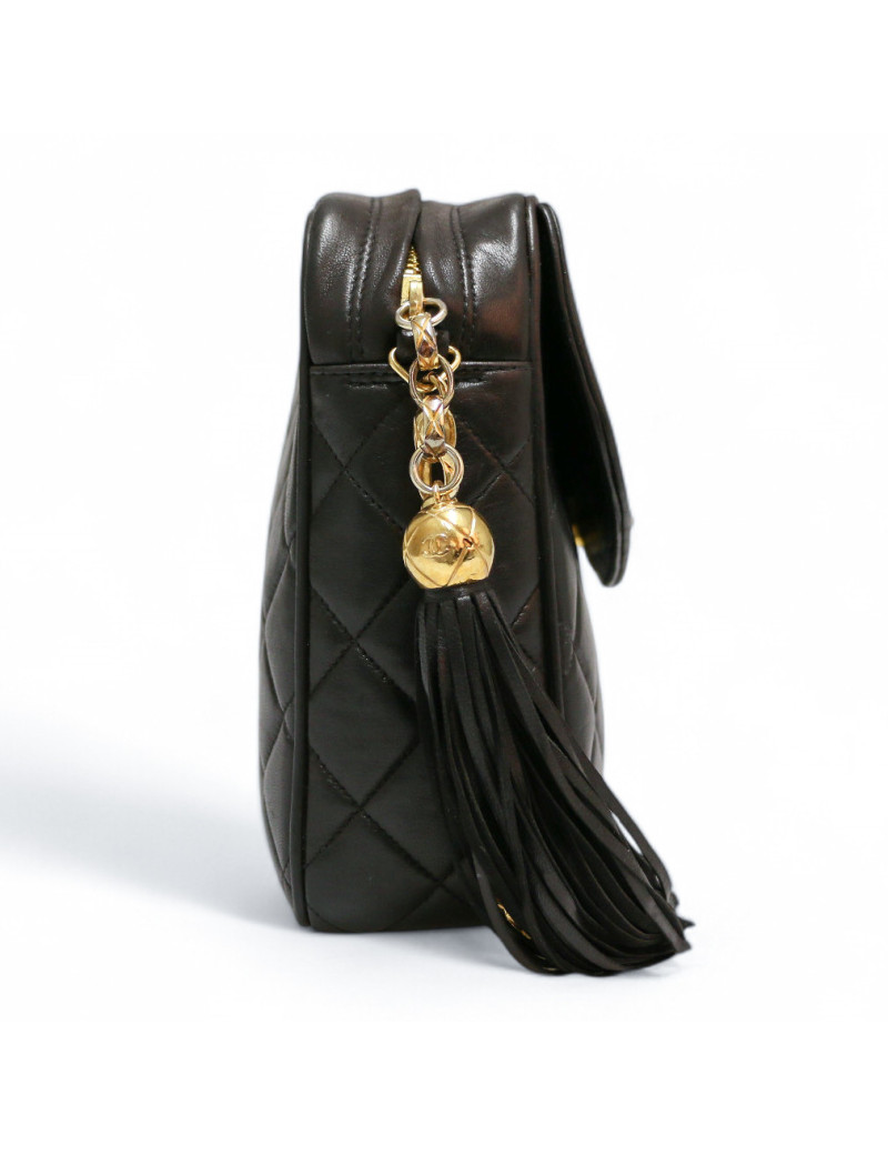 Sac caméra vintage CHANEL noir