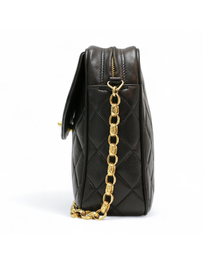 Sac caméra vintage CHANEL noir