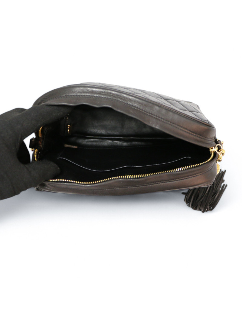 Sac caméra vintage CHANEL noir