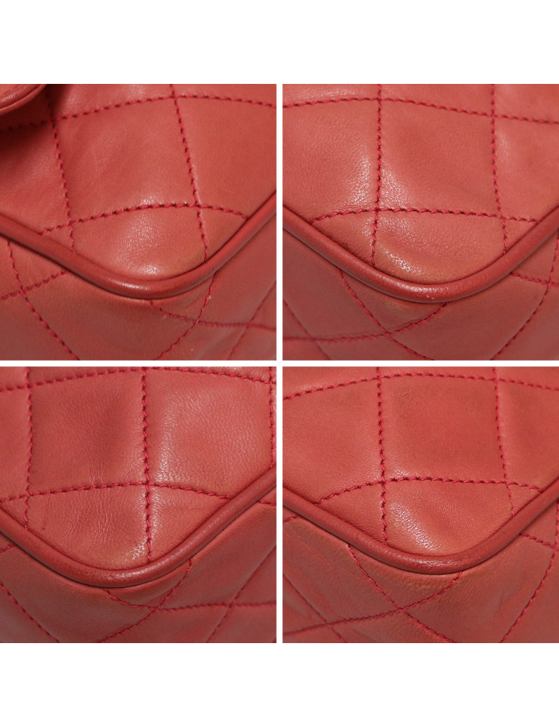 Sac Caméra CHANEL rose cuir d'agneau