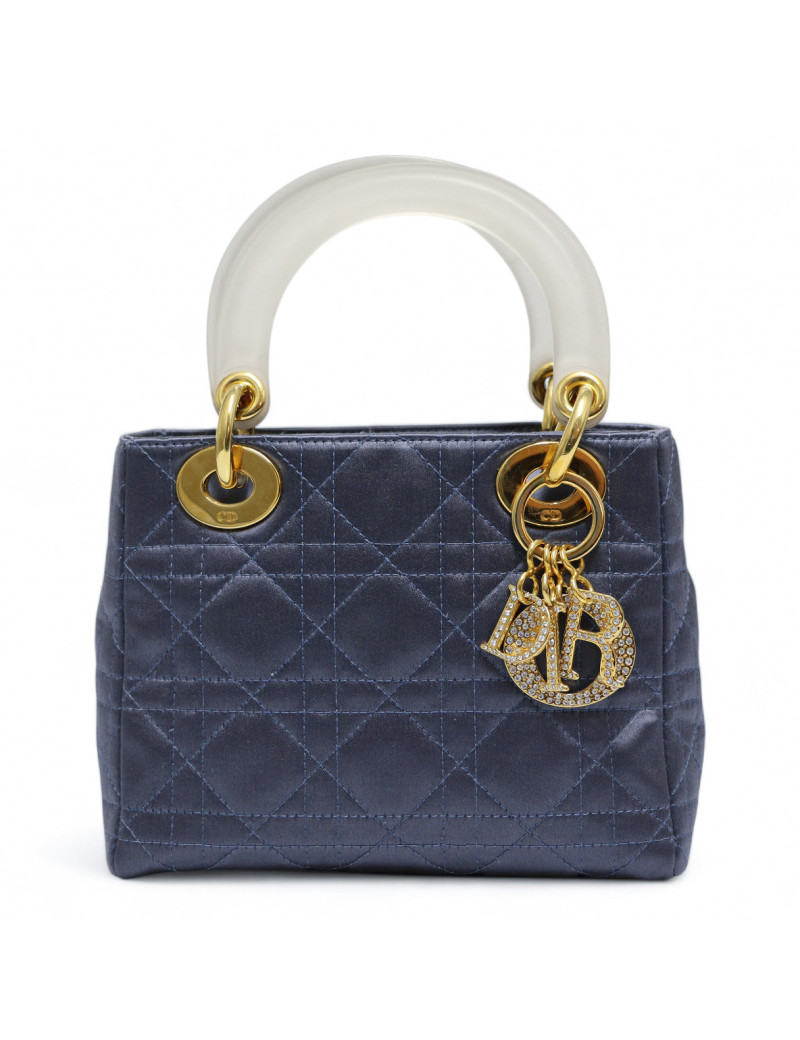 Mini Lady DIOR satin bleu