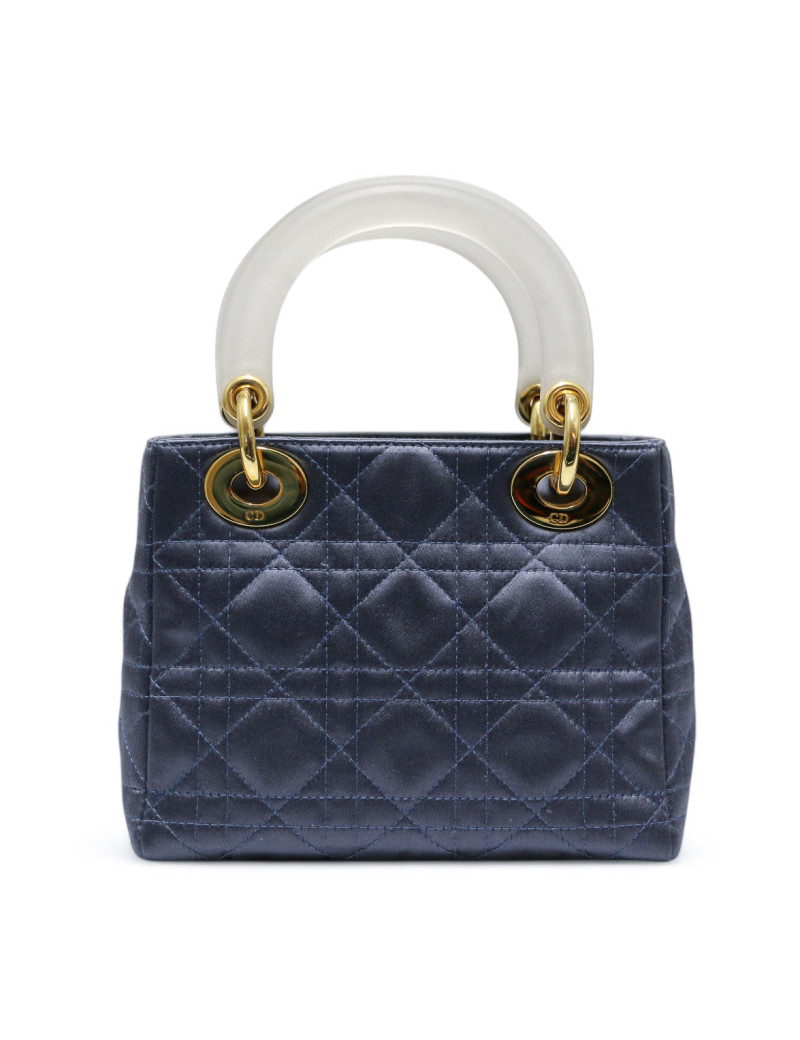 Mini Lady DIOR satin bleu