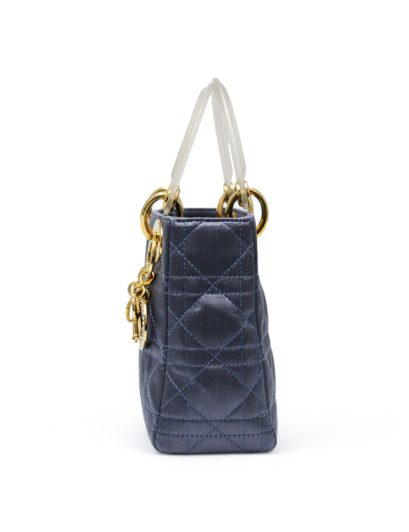 Mini Lady DIOR satin bleu