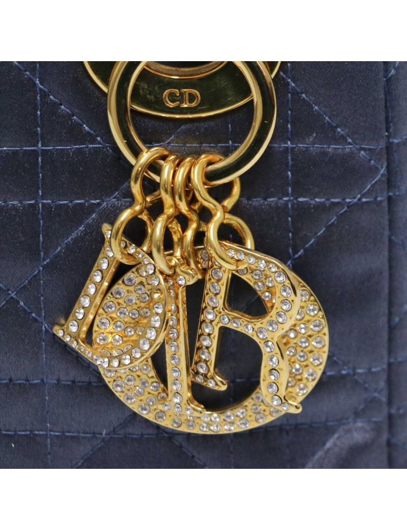 Mini Lady DIOR satin bleu