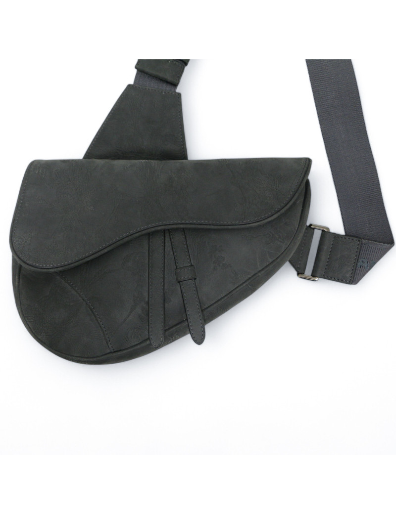 Sac Saddle DIOR homme suède embossé