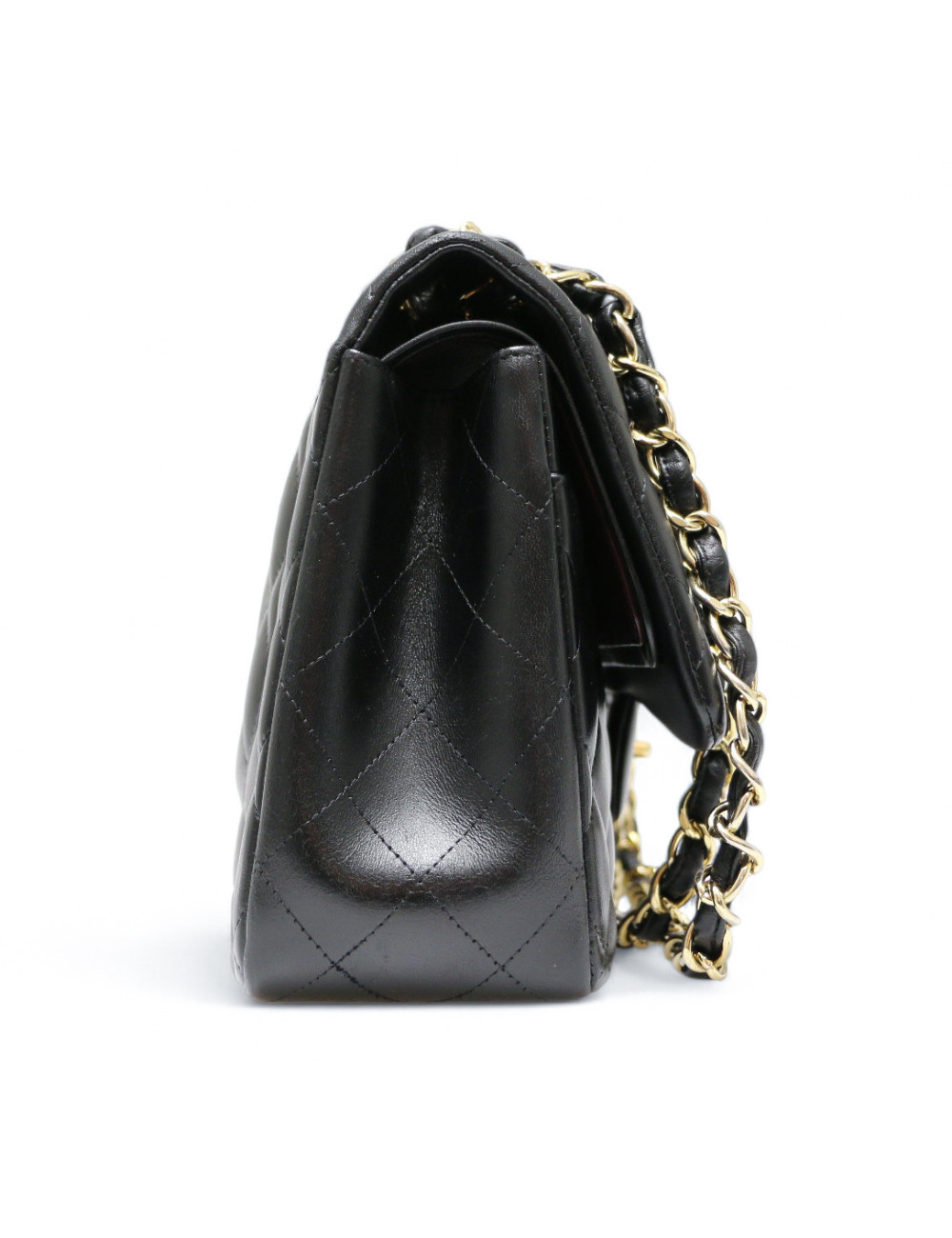 Jumbo CHANEL cuir lisse noir