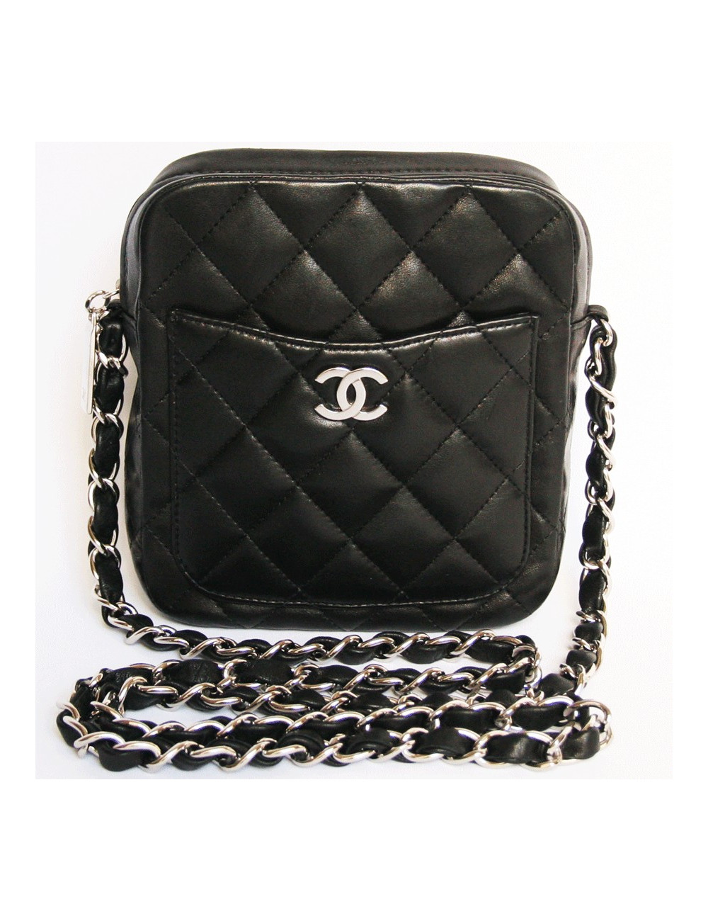 Sacoche CHANEL matelassée noire