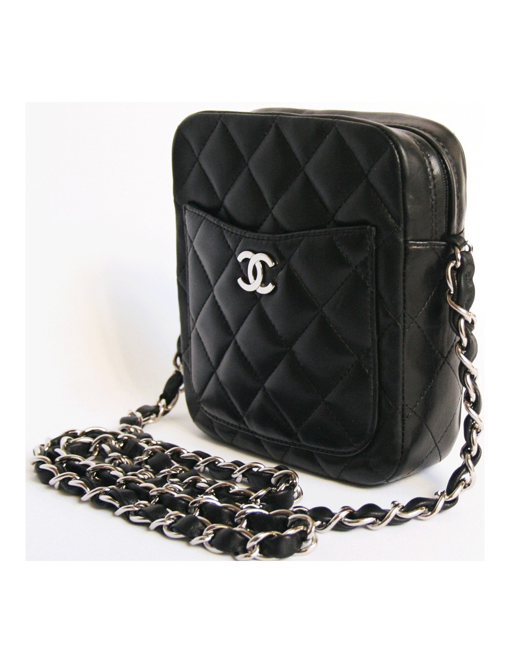 Pochette CHANEL matelassée noire