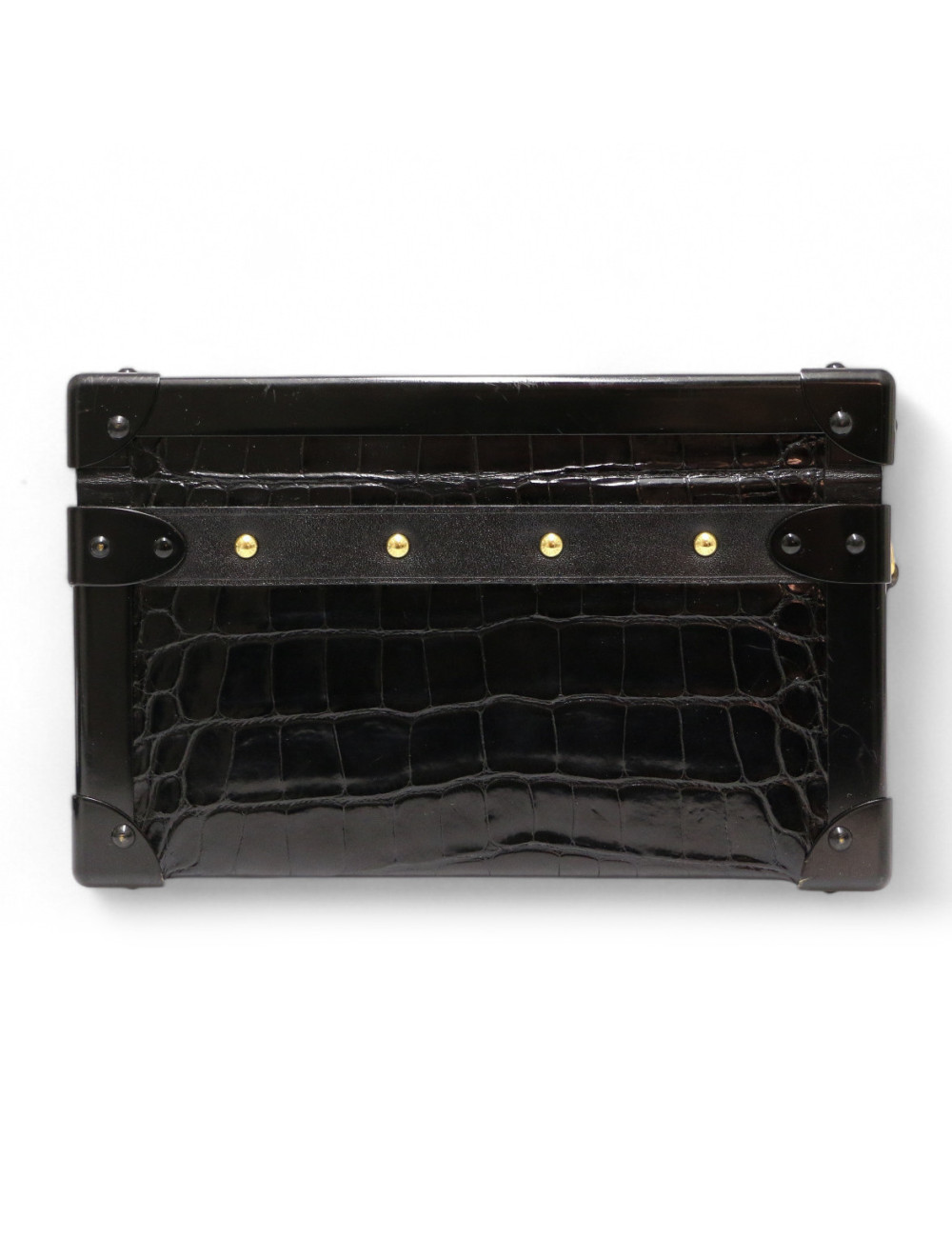 Sac petite malle LOUIS VUITTON Alligator noir