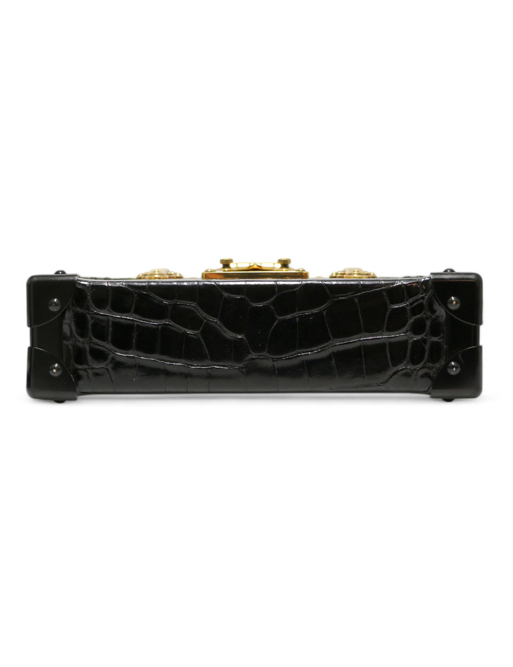 Sac petite malle LOUIS VUITTON Alligator noir
