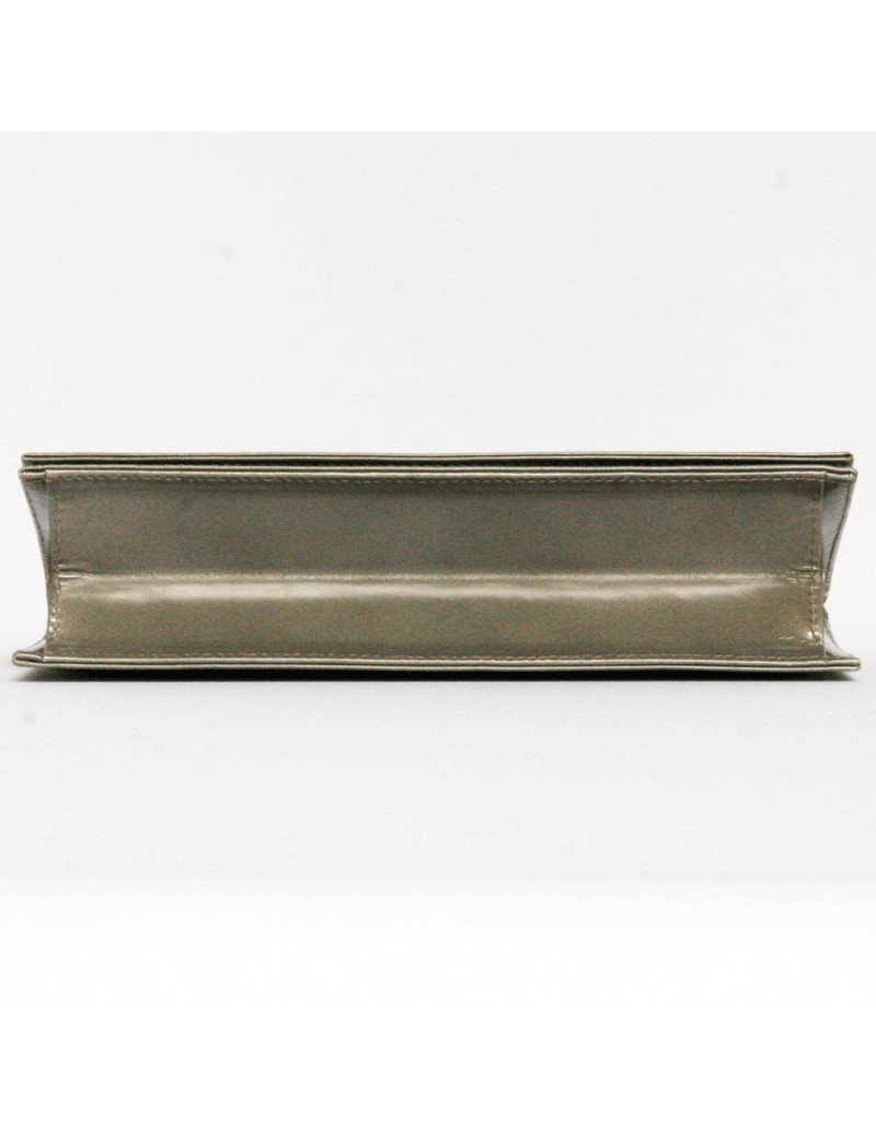 Pochette CHRISTIAN  DIOR en cuir gris