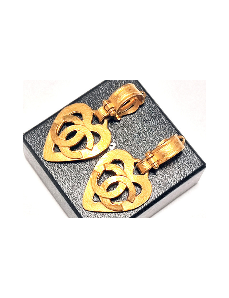 Clips CHANEL coeur pendants