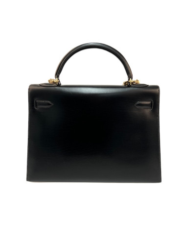 Kelly  32 HERMES  Sellier cuir  Box noir 2