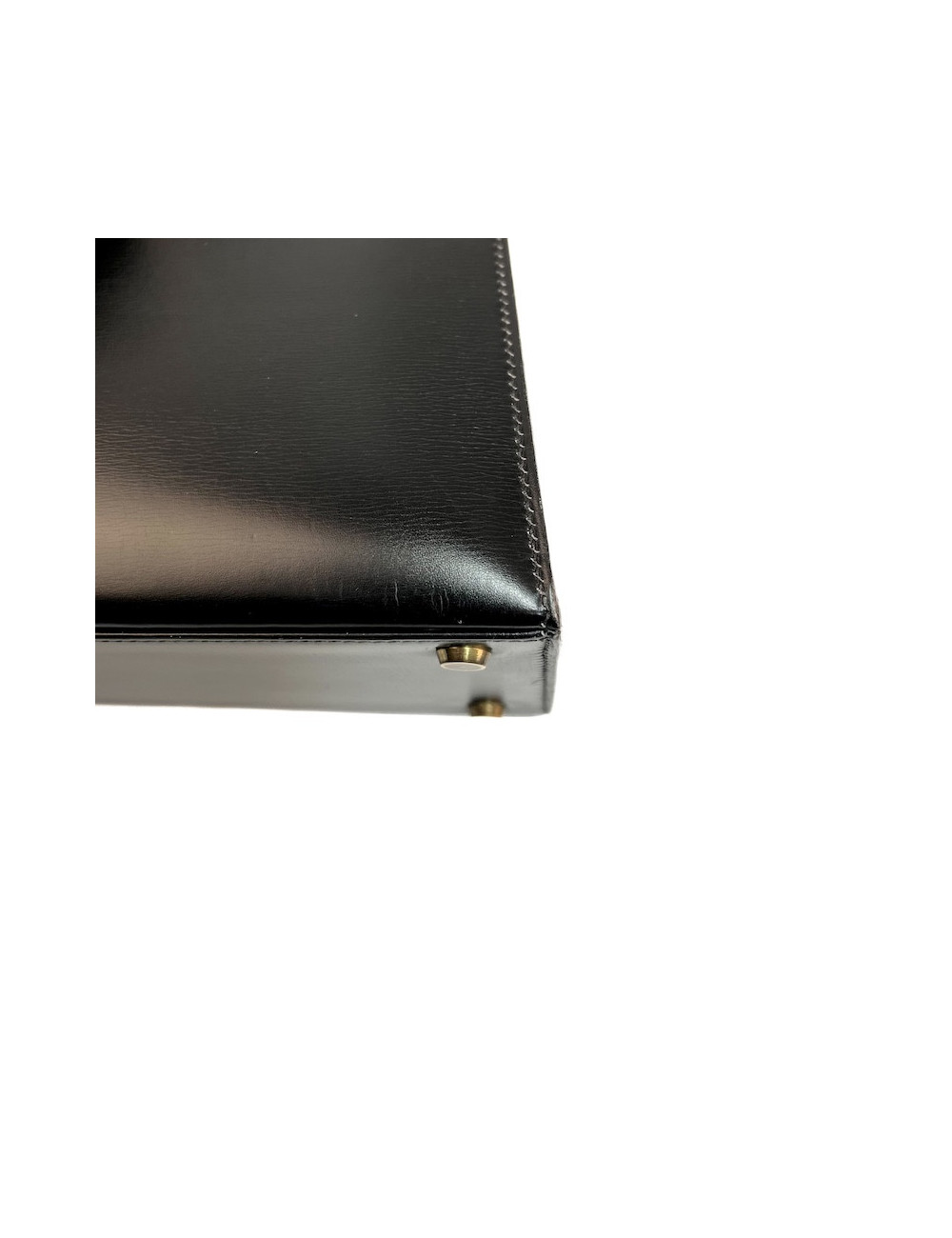 Kelly  32 HERMES  Sellier cuir  Box noir