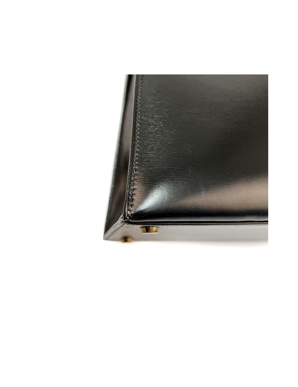 Kelly  32 HERMES  Sellier cuir  Box noir