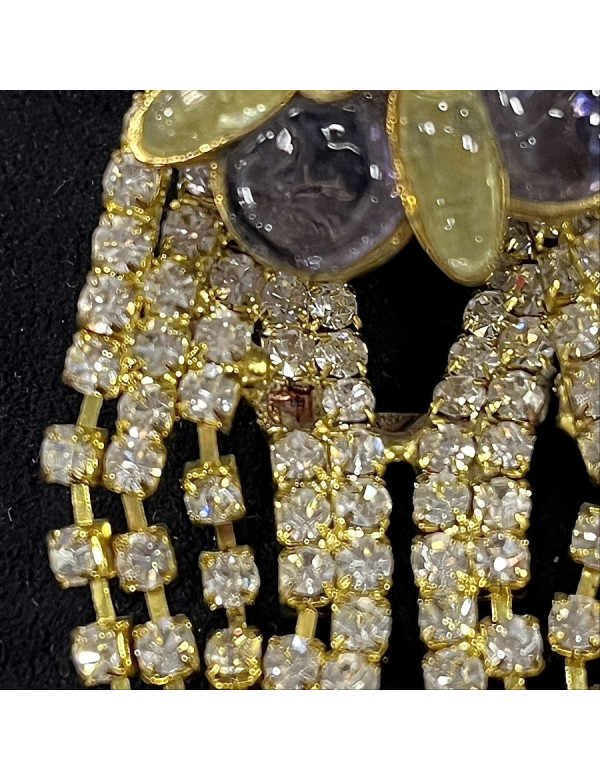 Collier MARGUERITE de VALOIS strass pâte de verre 2