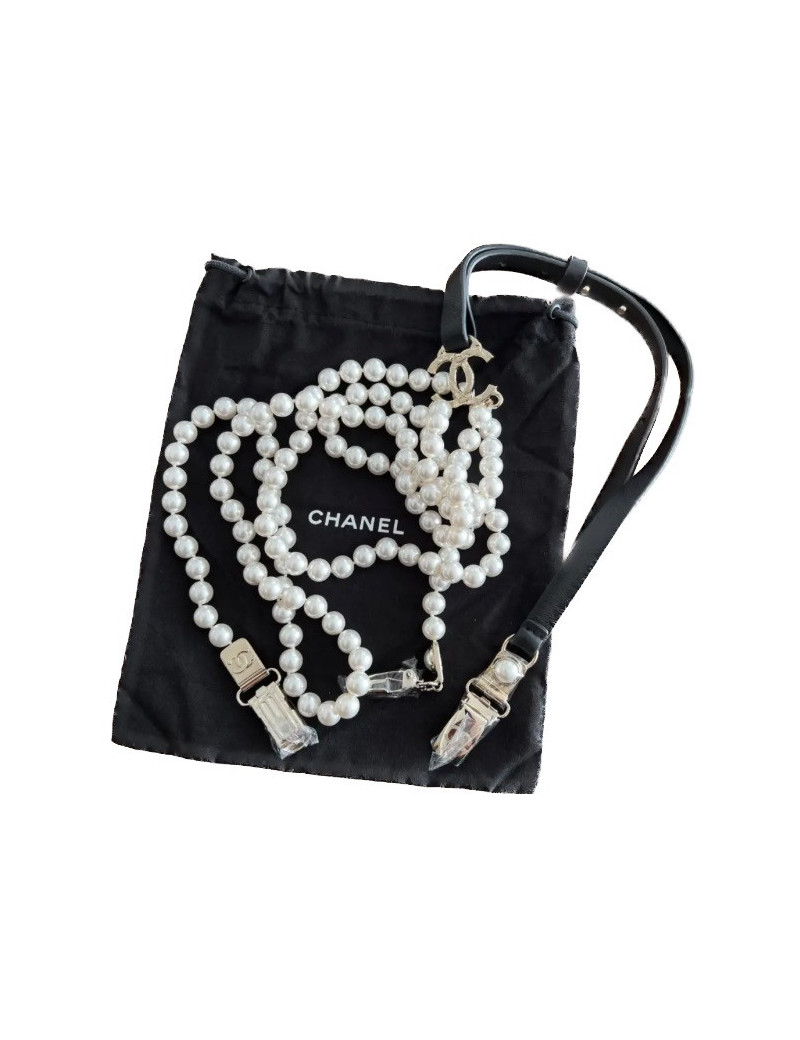 Bretelles CHANEL perles nacrées