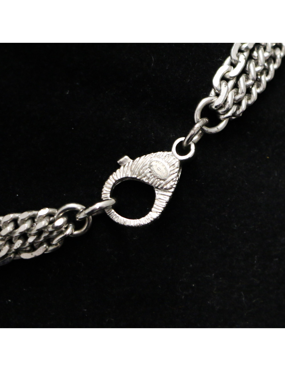 Sautoir CHANEL argent multi rangs