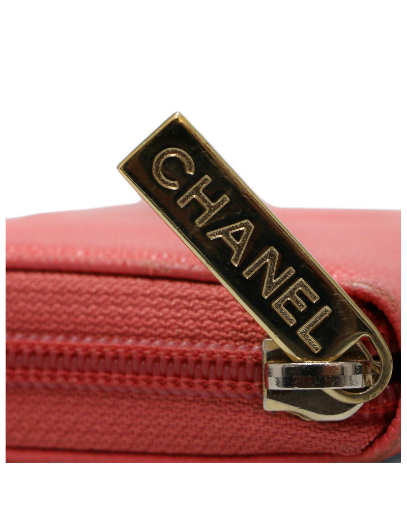 Compagnon CHANEL grainé rose