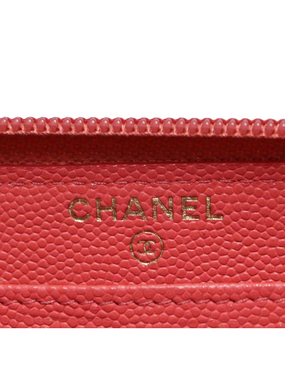 Compagnon CHANEL grainé rose