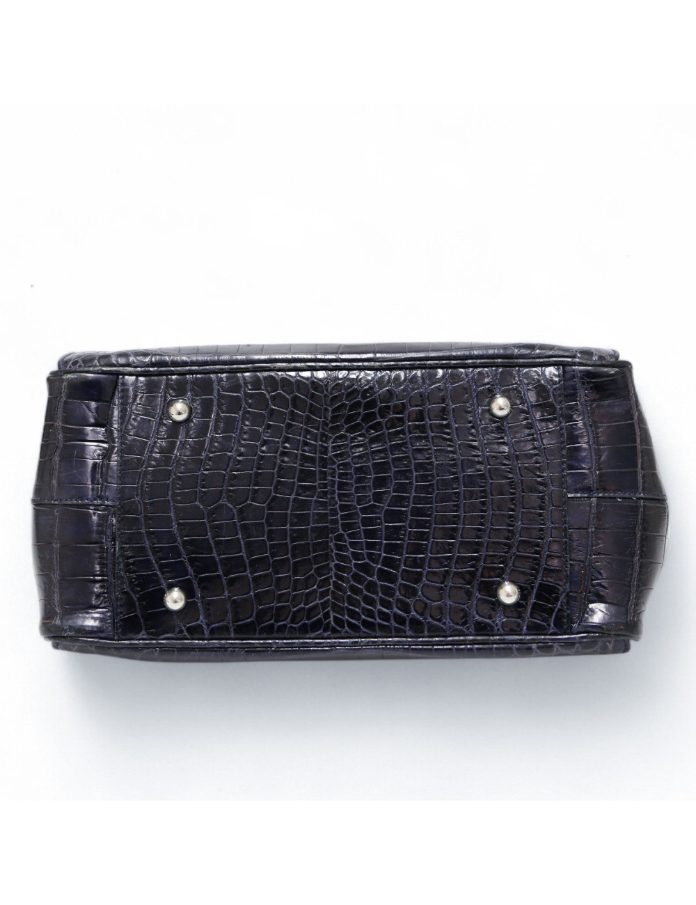 Sac Babe DIOR crocodile bleu foncé