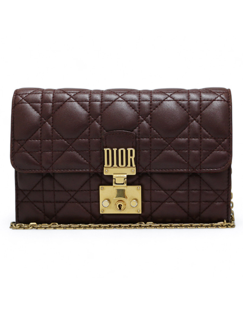 Petit sac DIOR Dioraddict cuir bordeaux