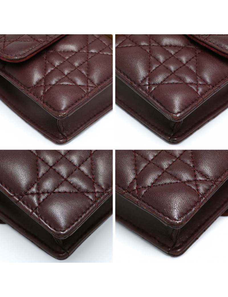 Petit sac DIOR Dioraddict cuir bordeaux