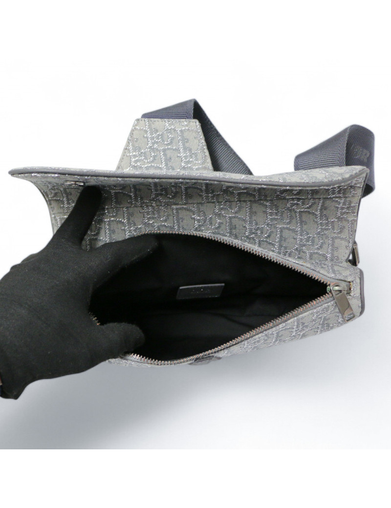 Sac Saddle DIOR Homme argenté