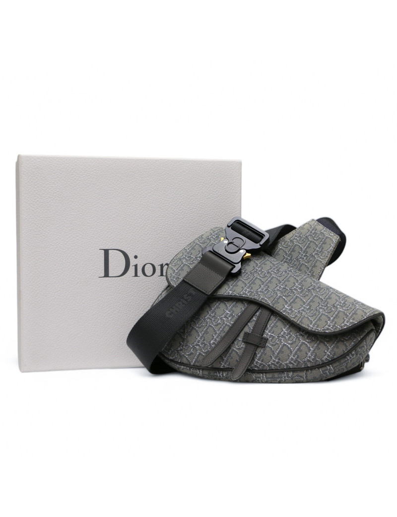 Sac Saddle DIOR Homme argenté