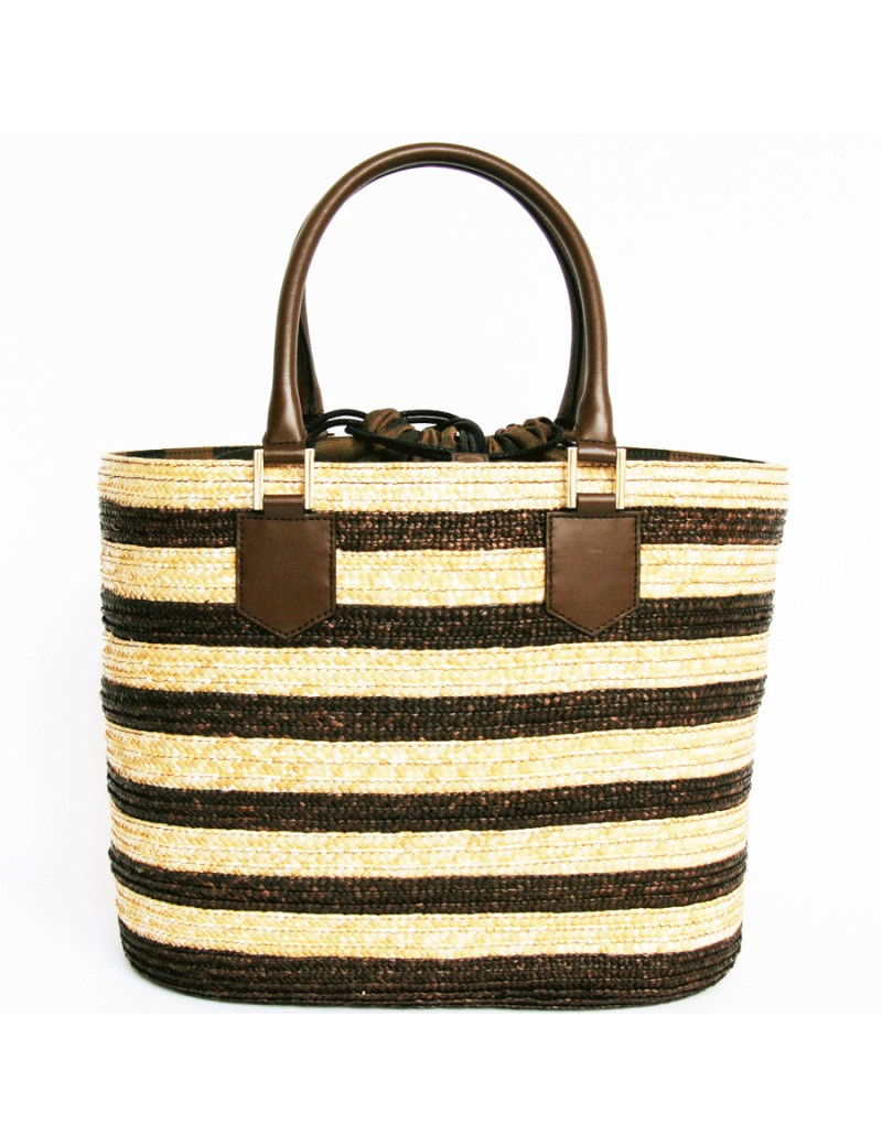 Cabas de plage FENDI en rafia