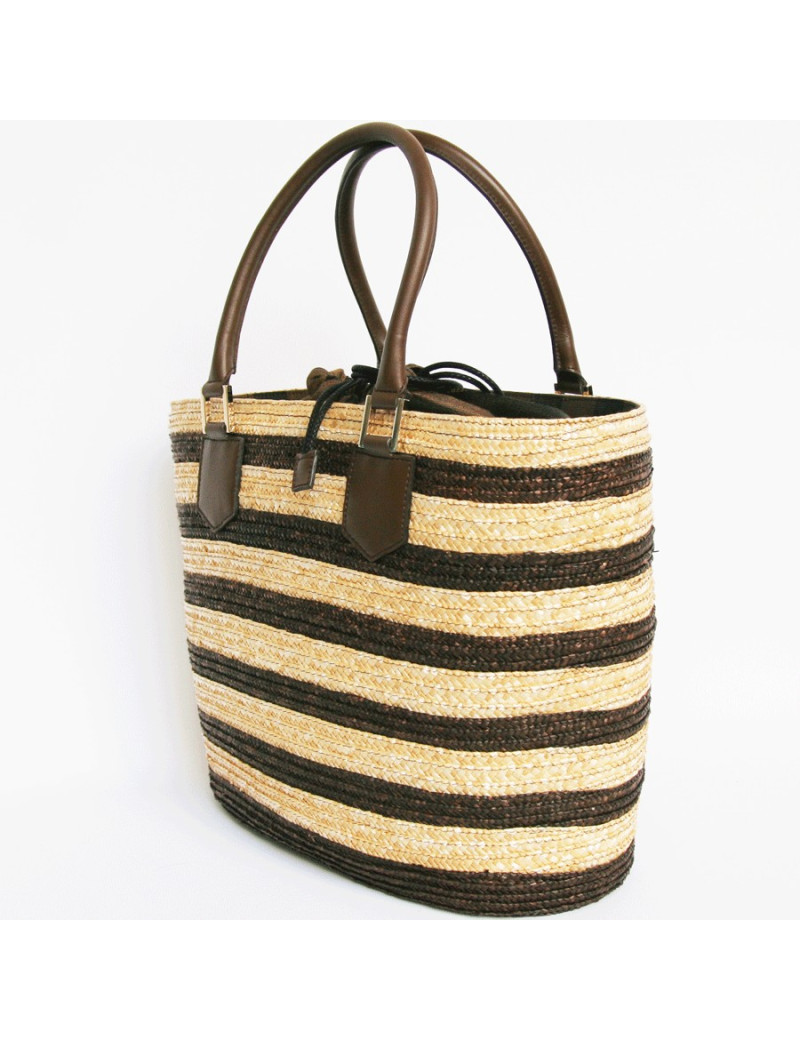 Cabas de plage FENDI en rafia