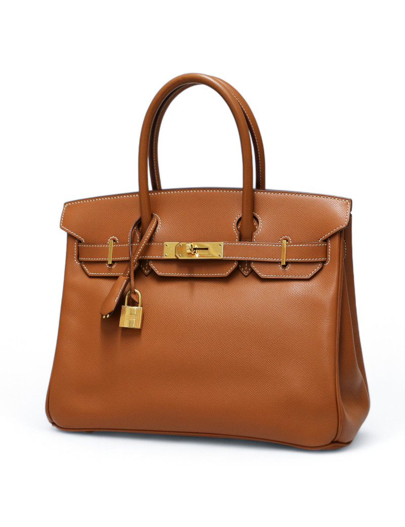 Birkin 30 HERMES cuir Epsom Gold