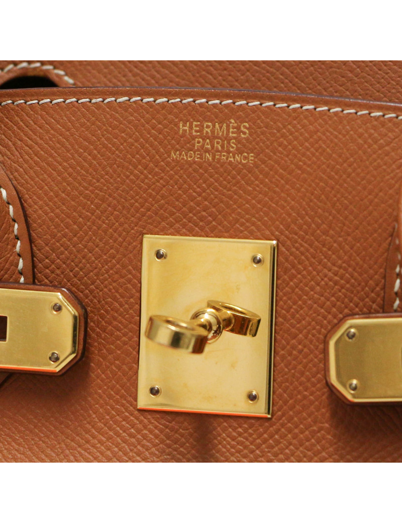 Birkin 30 HERMES cuir Epsom Gold