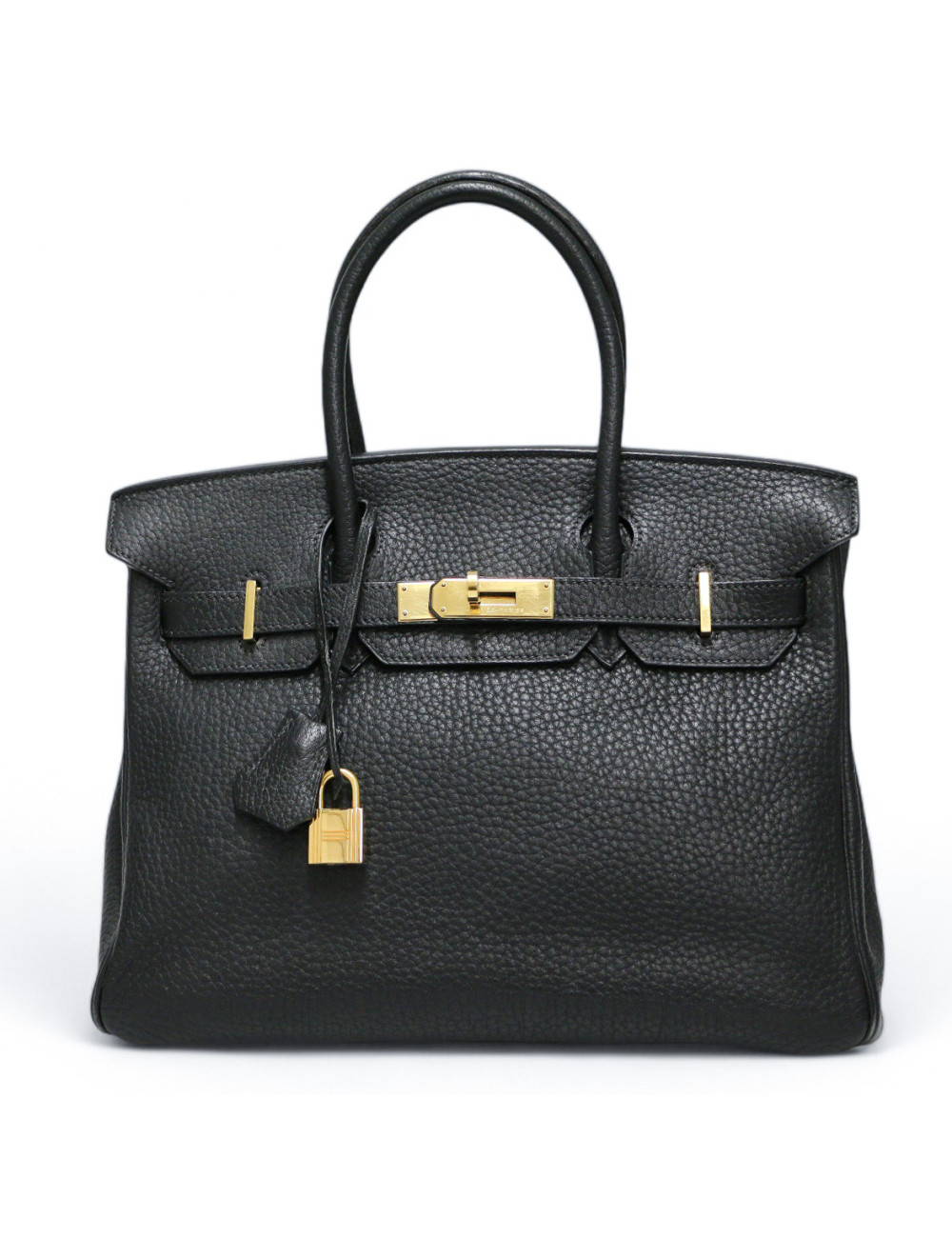 Birkin 30 HERMES cuir Fiord noir