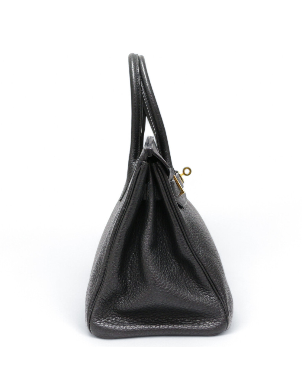 Birkin 30 HERMES cuir Fiord noir