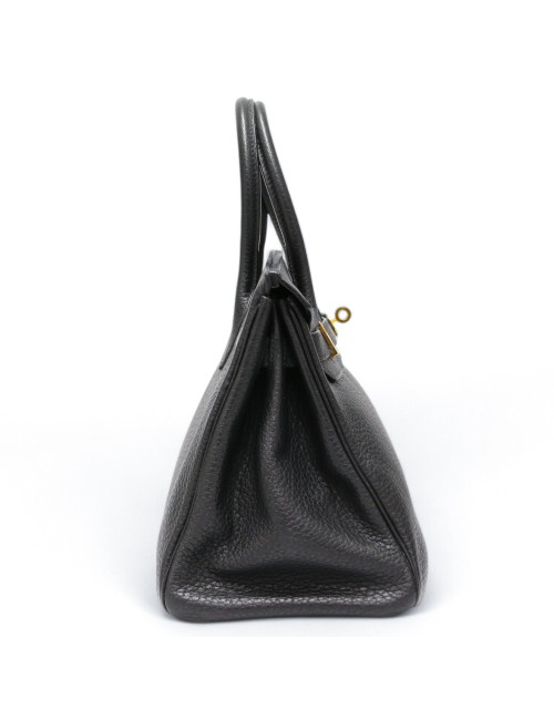 Birkin 30 HERMES cuir Fiord noir