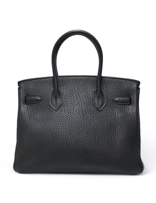 Birkin 30 HERMES cuir Fiord noir